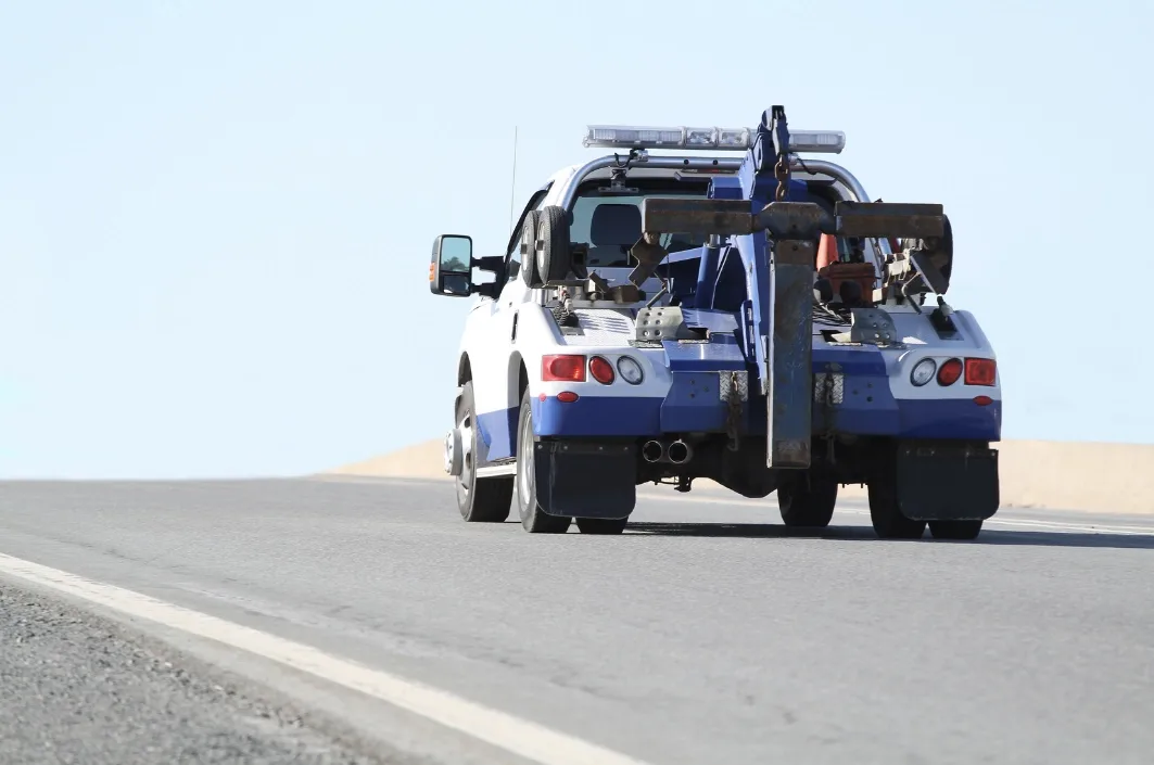 Montreal wrecker tow truck on the roadside